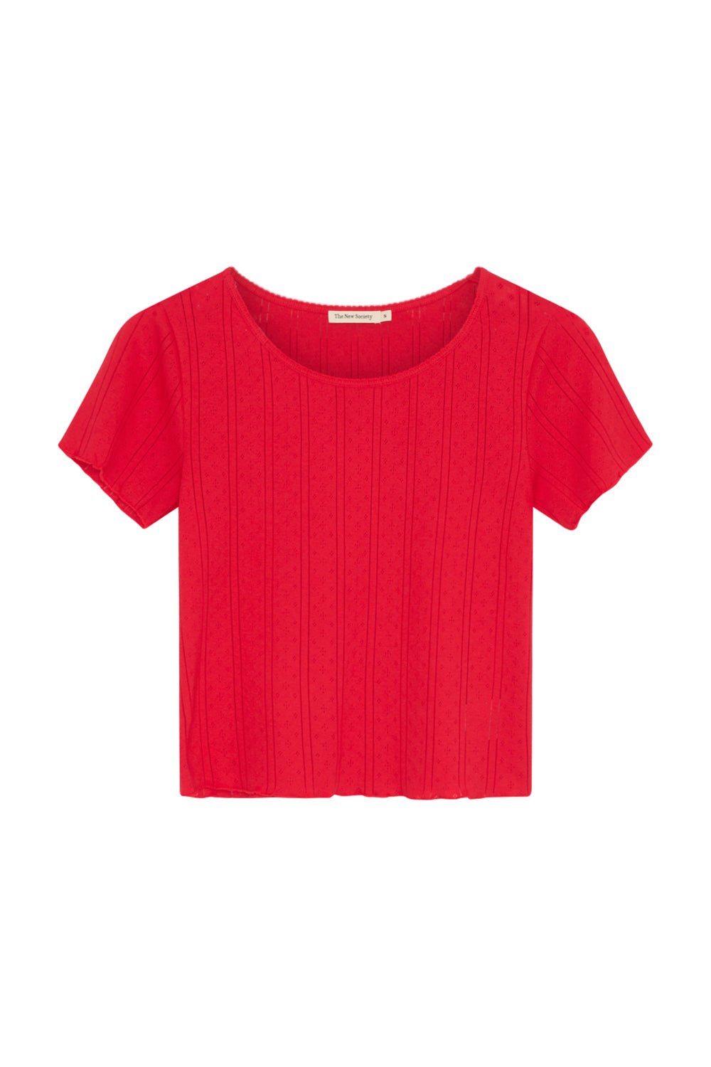 The New Society Romero Woman Tee maglietta rosso tulipano