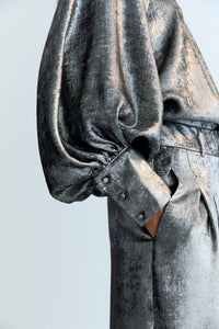 The New Society Uxia Camicia Donna Argento Collo Rotondo