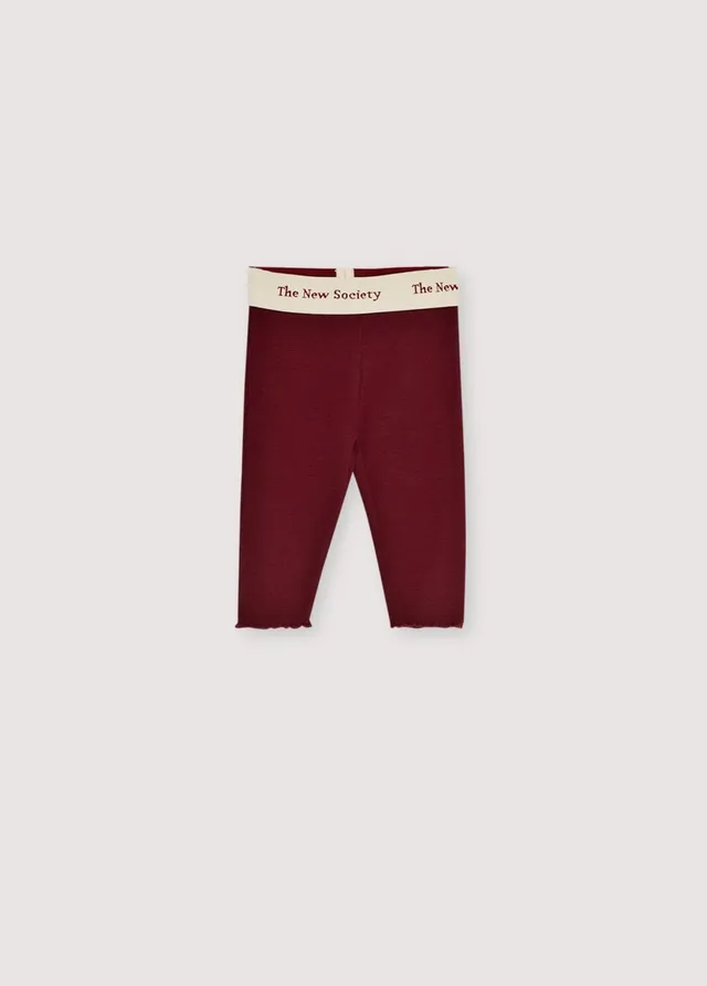 The New Society TNS Rib leggings neonato plum fantasy cotone