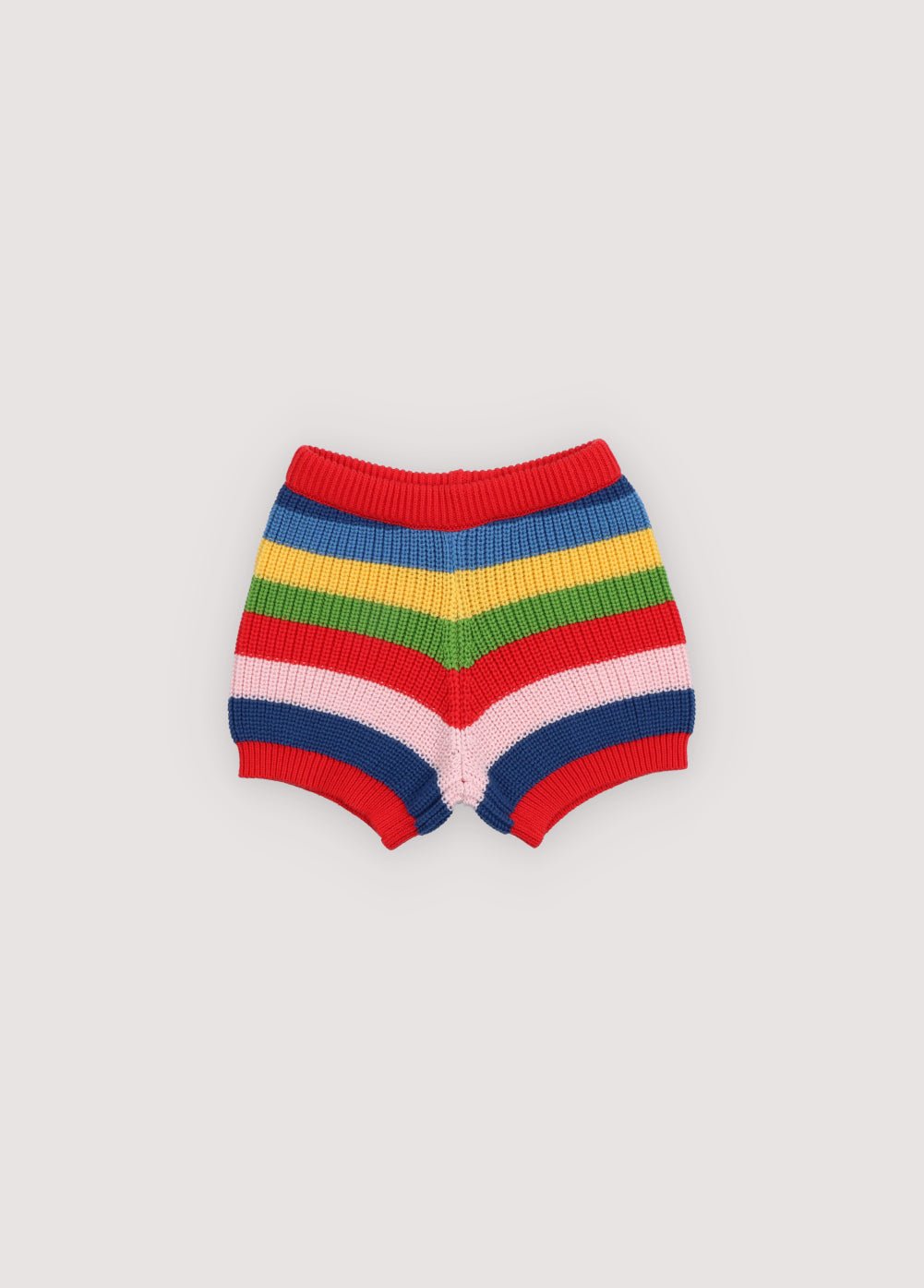 The New Society Canela shorts bimba Tulip Red a righe