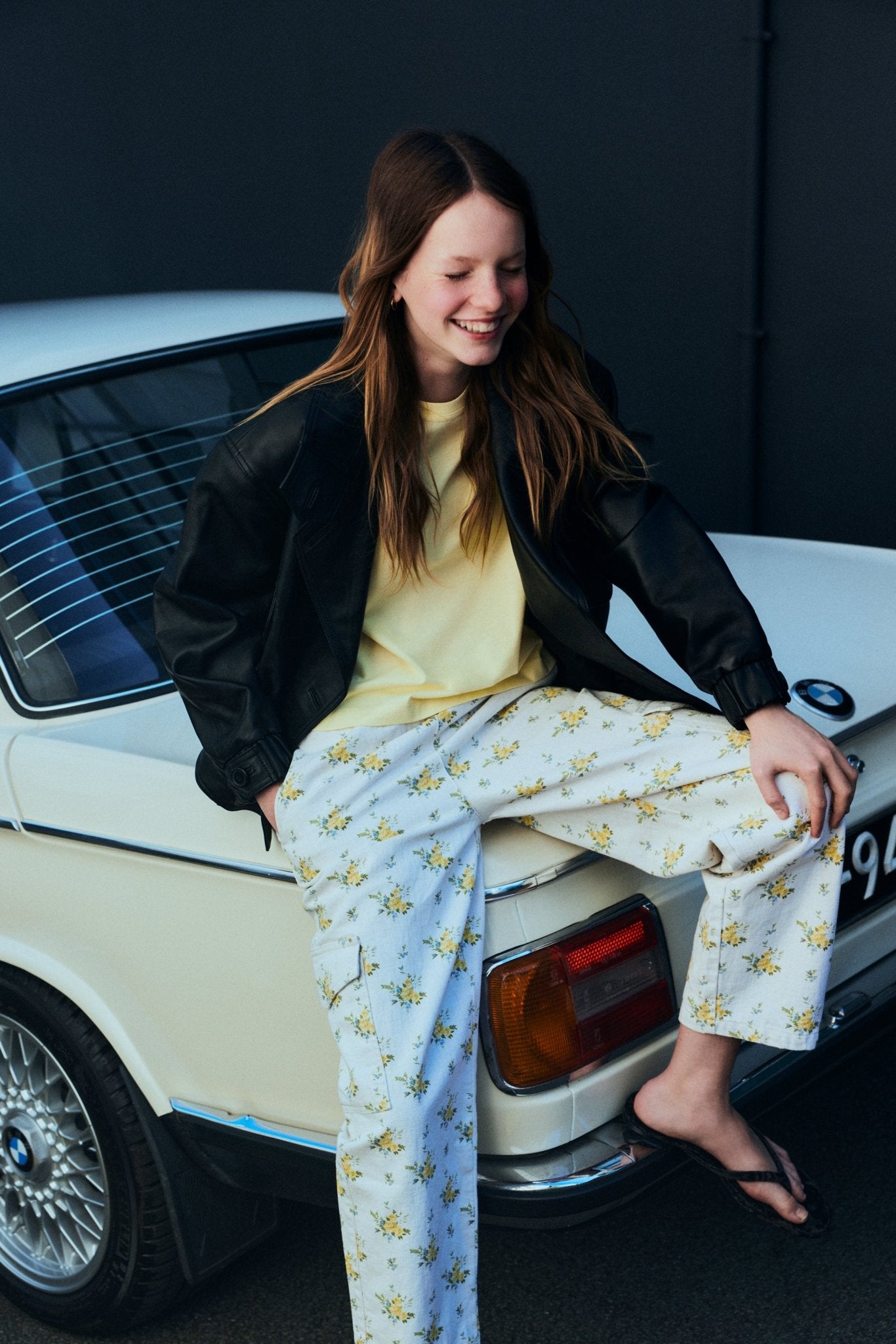 The New Society Mimosa Teen Cargo Mimosa Print pantaloni teen