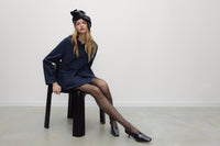 The New Society Indie Coat cappotto donna lana nero Black Iris