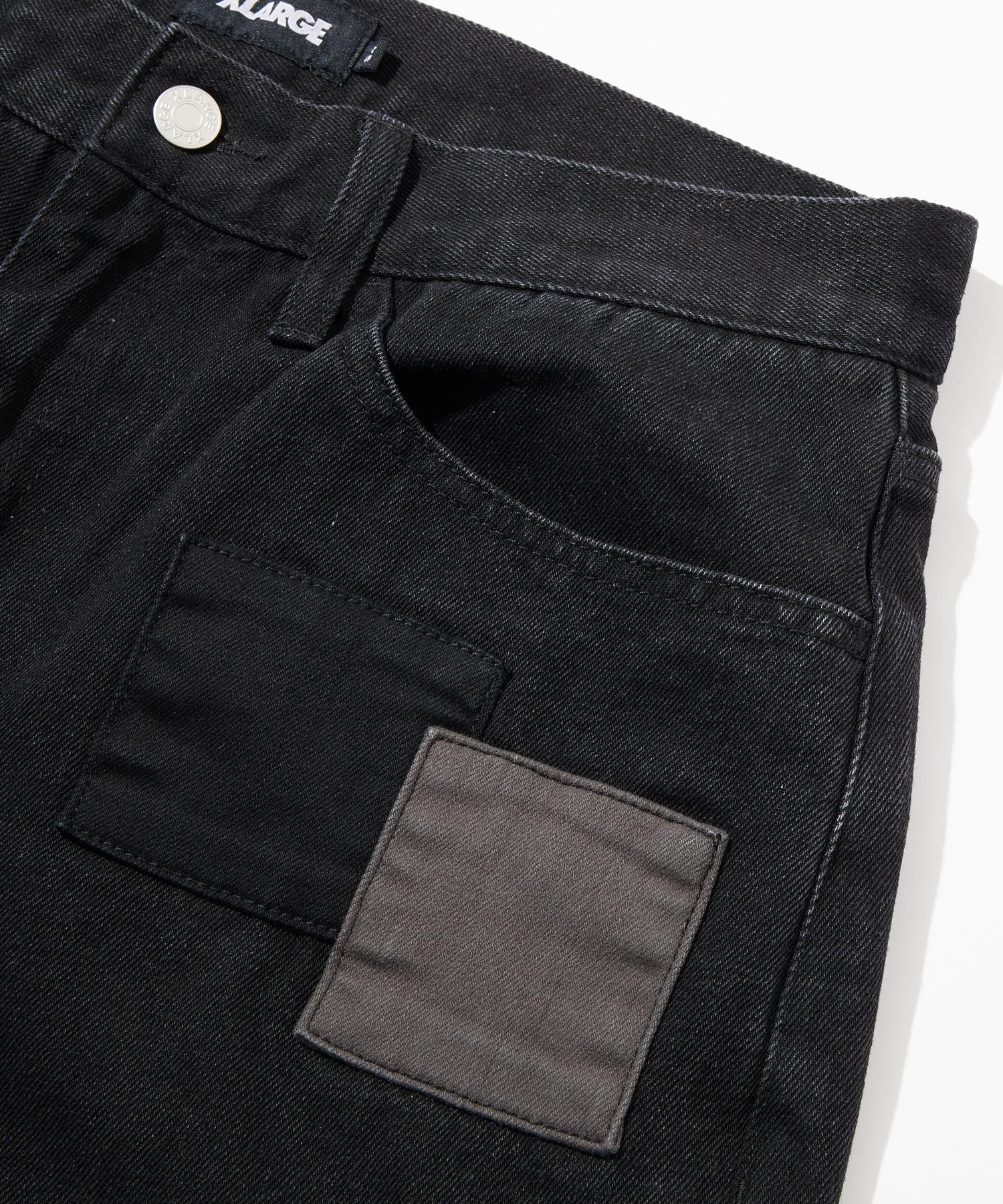X-Large 5Pocket Patchwork Pantaloni Neri 32 Cotone