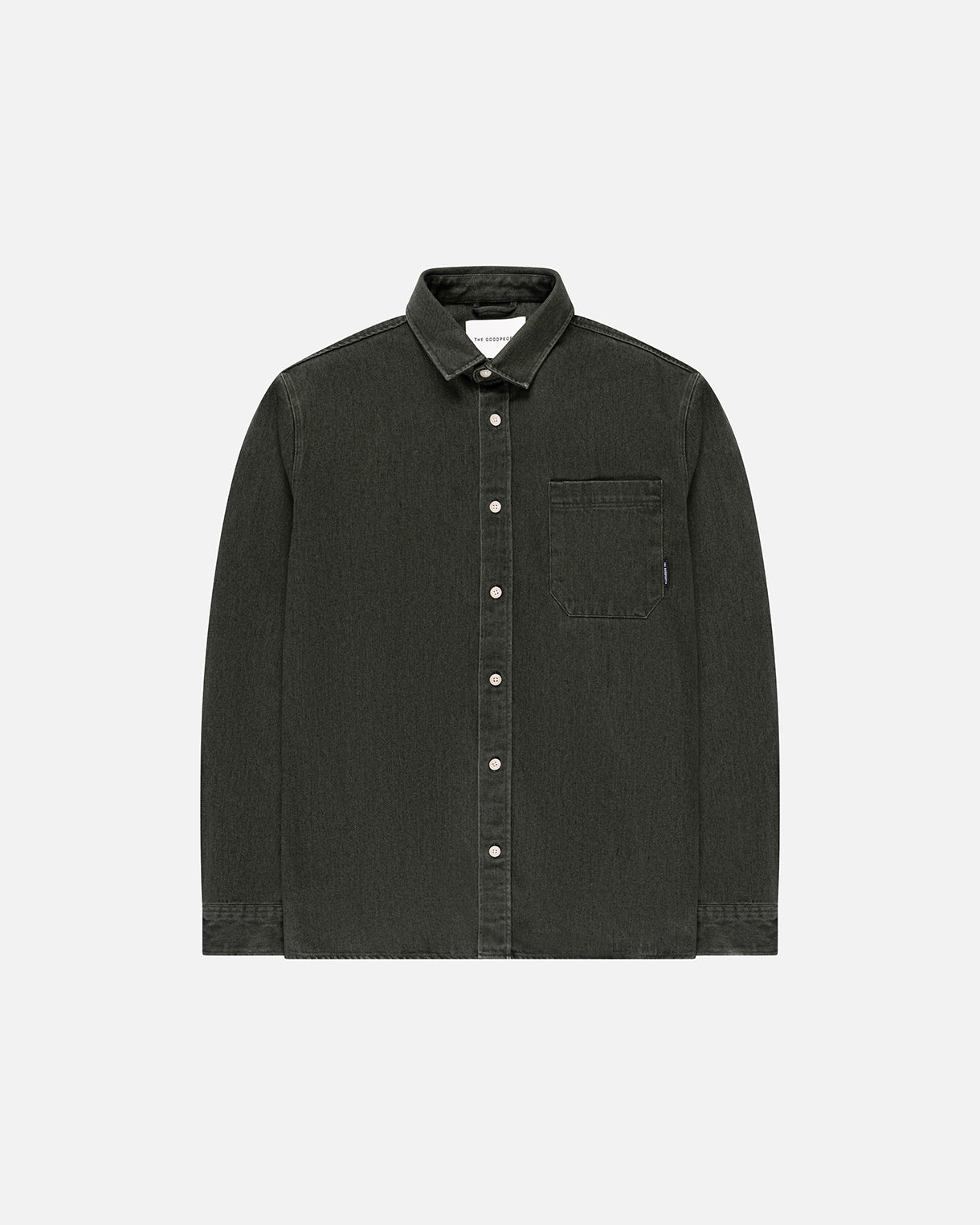 Goodpeople Stanford camicia denim verde rilassata