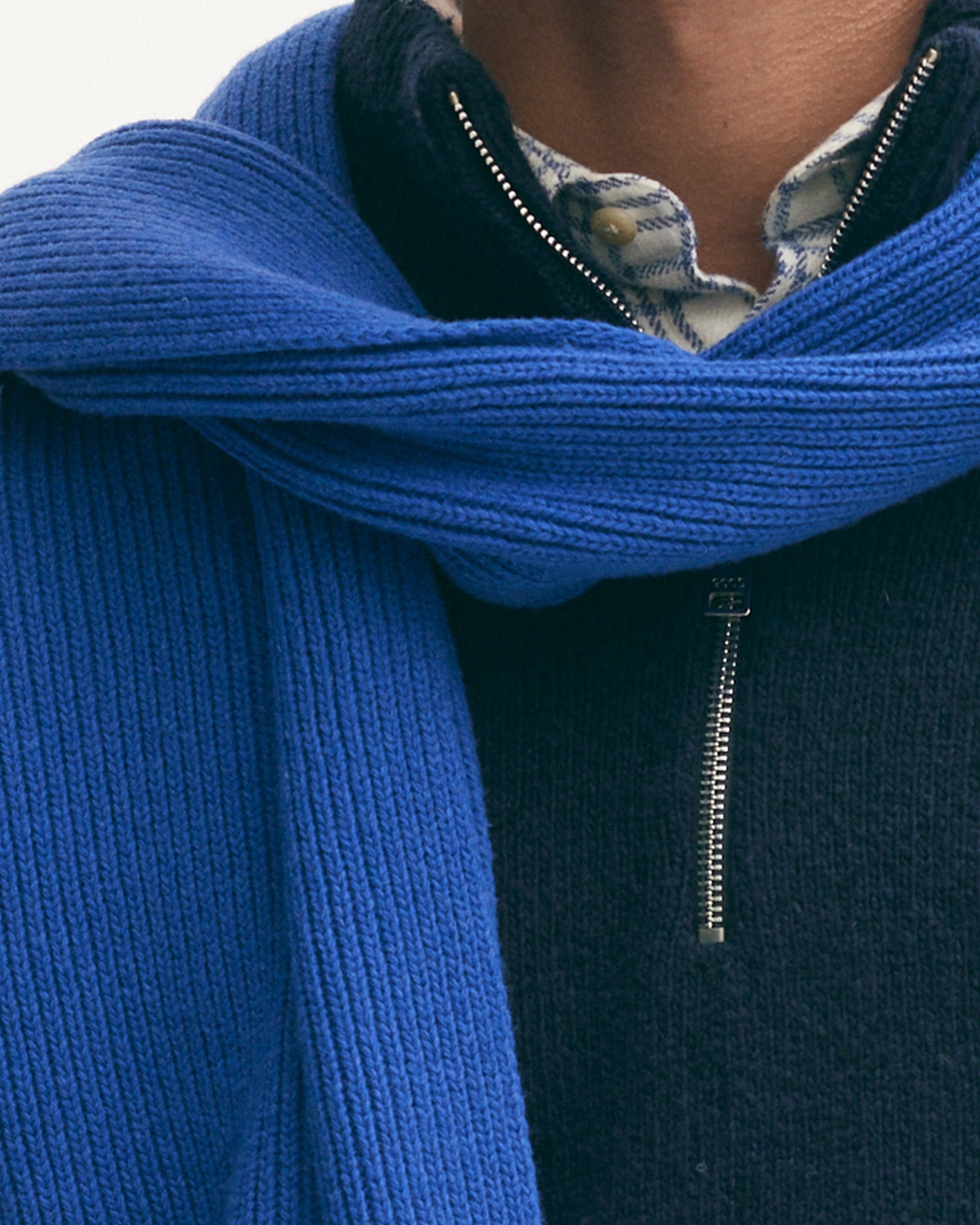 Goodpeople Xalfa sciarpa blu alpaca