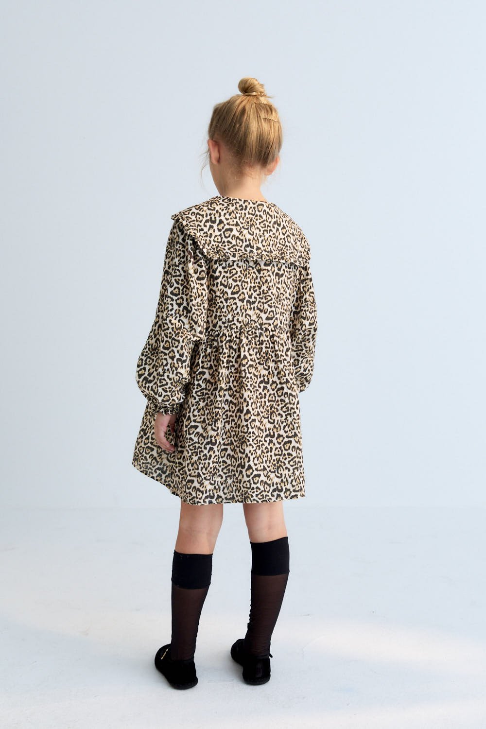 The New Society Nelia vestito bambina leopardato garza