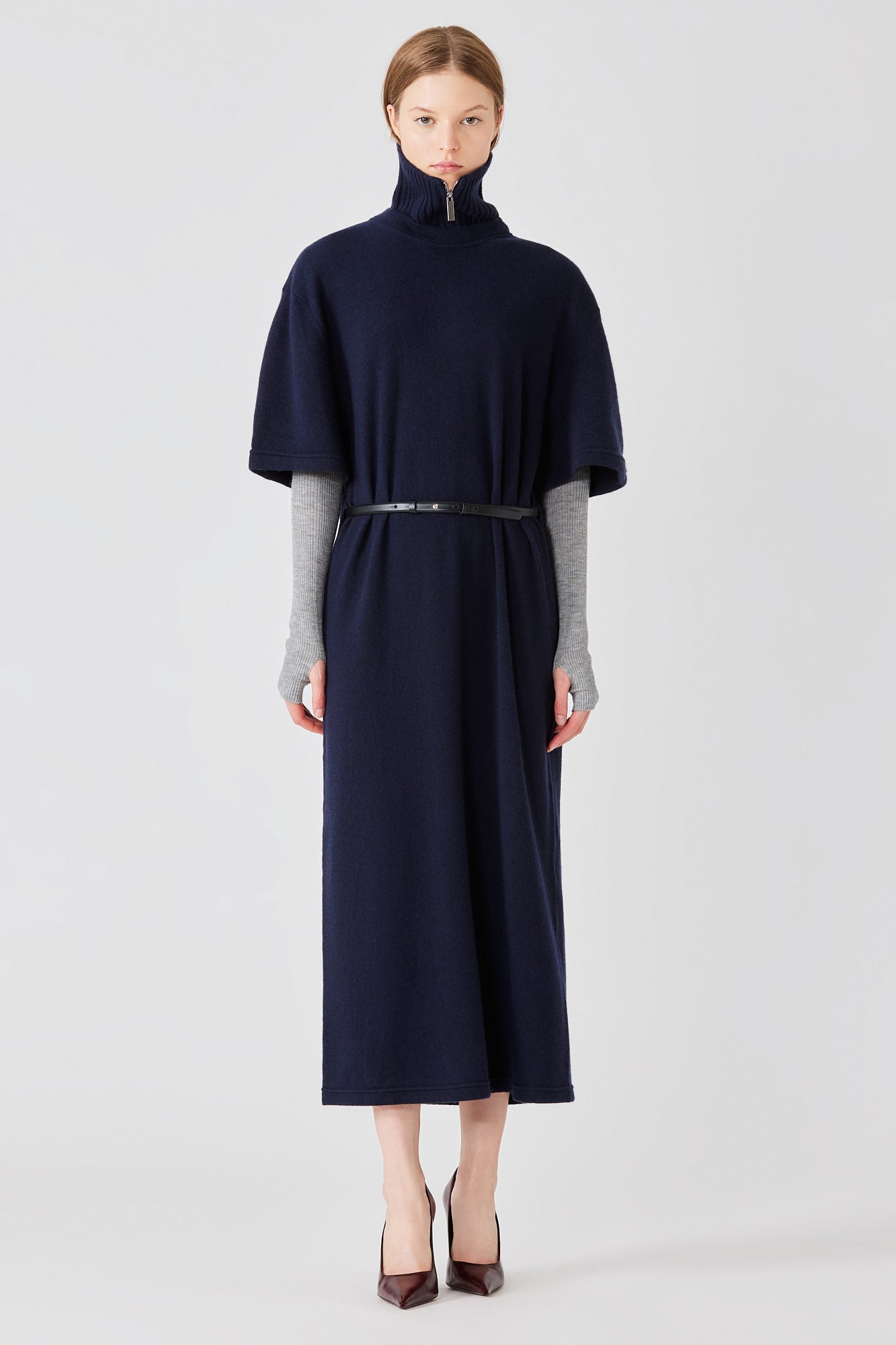 Sa Su Phi vestito maglia lungo in cashmere blu