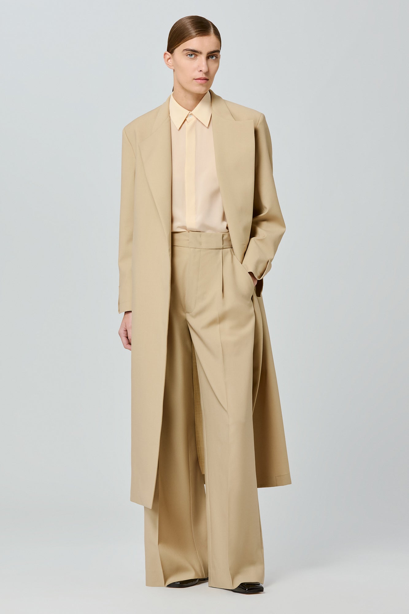 Sa Su Phi Lauren cappotto lana cammello donna
