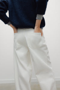 The New Society Giselle pantalone donna off white velluto