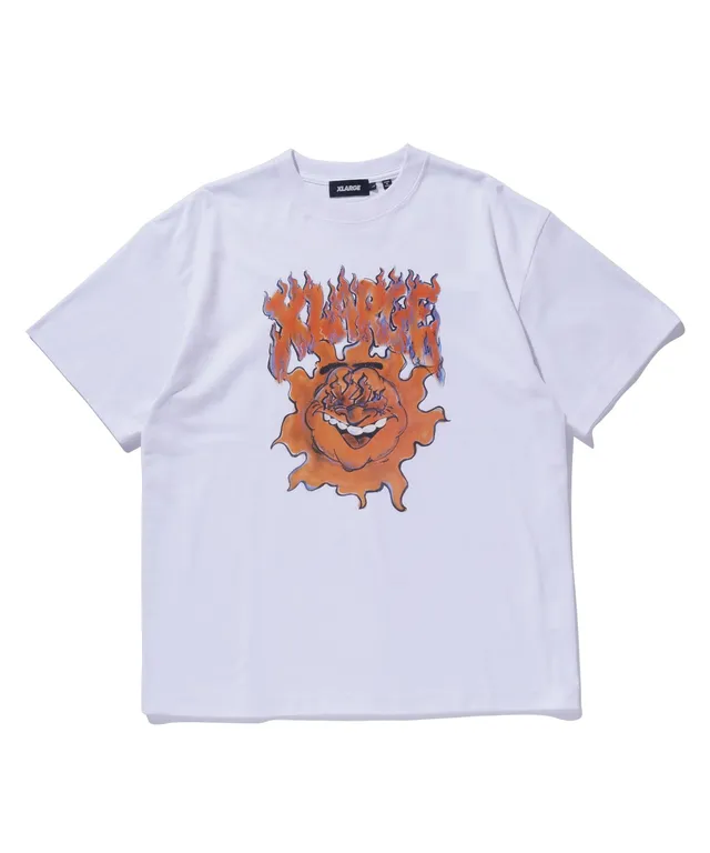 X-Large XL Burning t-shirt manica corta stampa fronte
