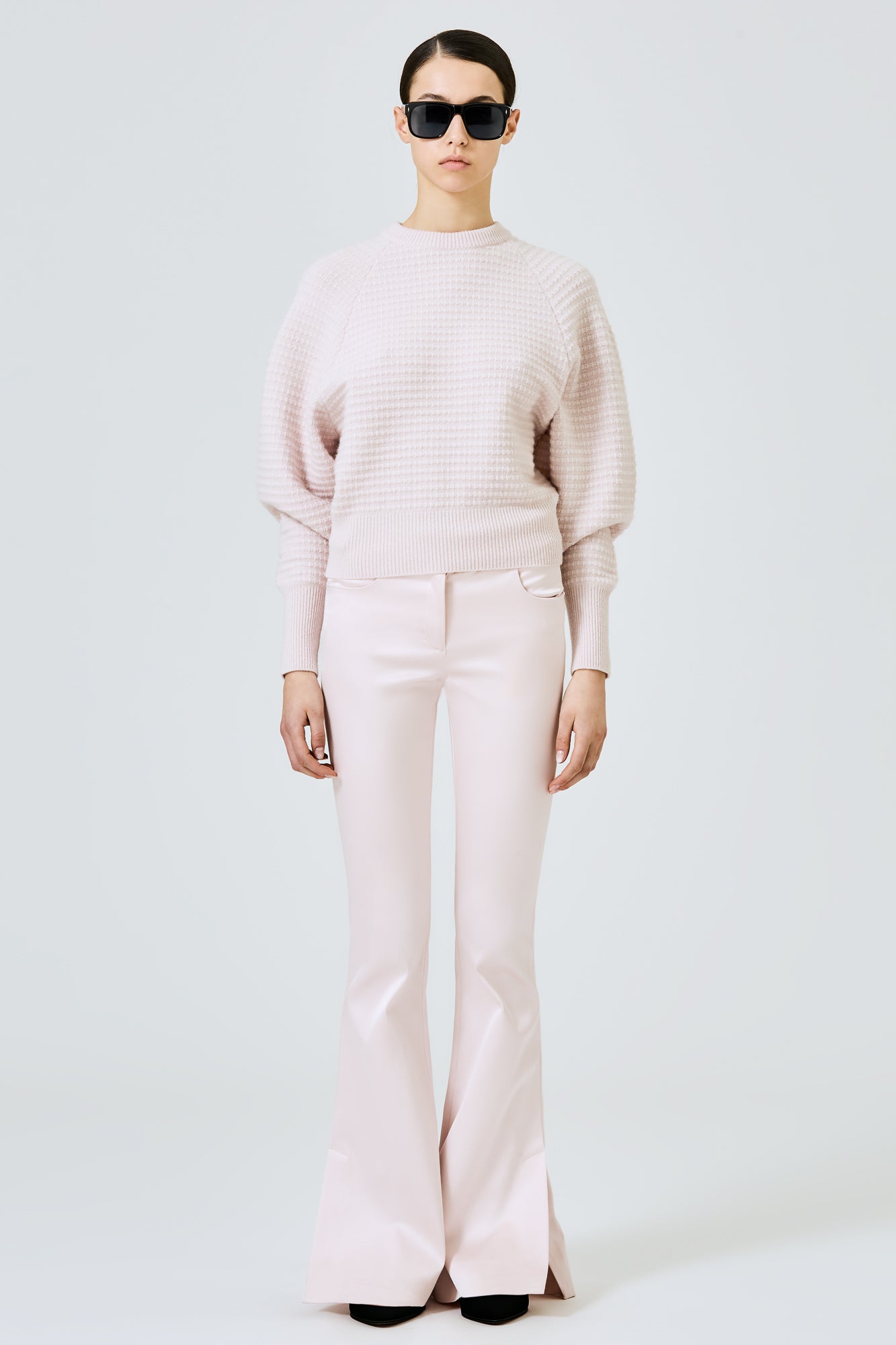 Sa Su Phi maglione a quadri misto cashmere rosa taglia 40