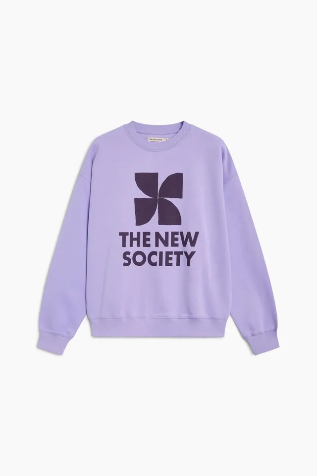 The New Society TNS Logo felpa donna Violet Tulip cotone