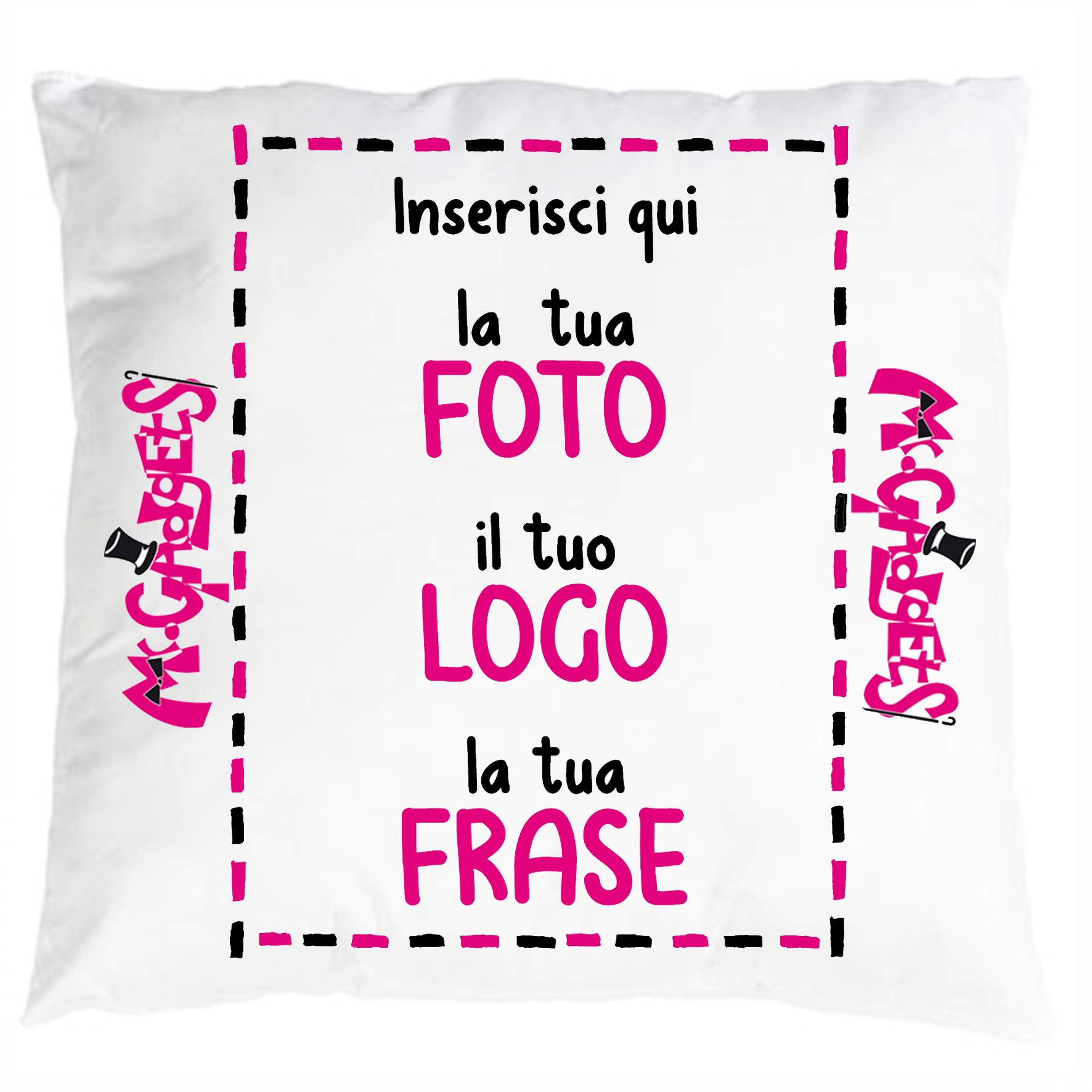 Mr. Gadgets Cuscino Personalizzabile con Foto Retro Colorato