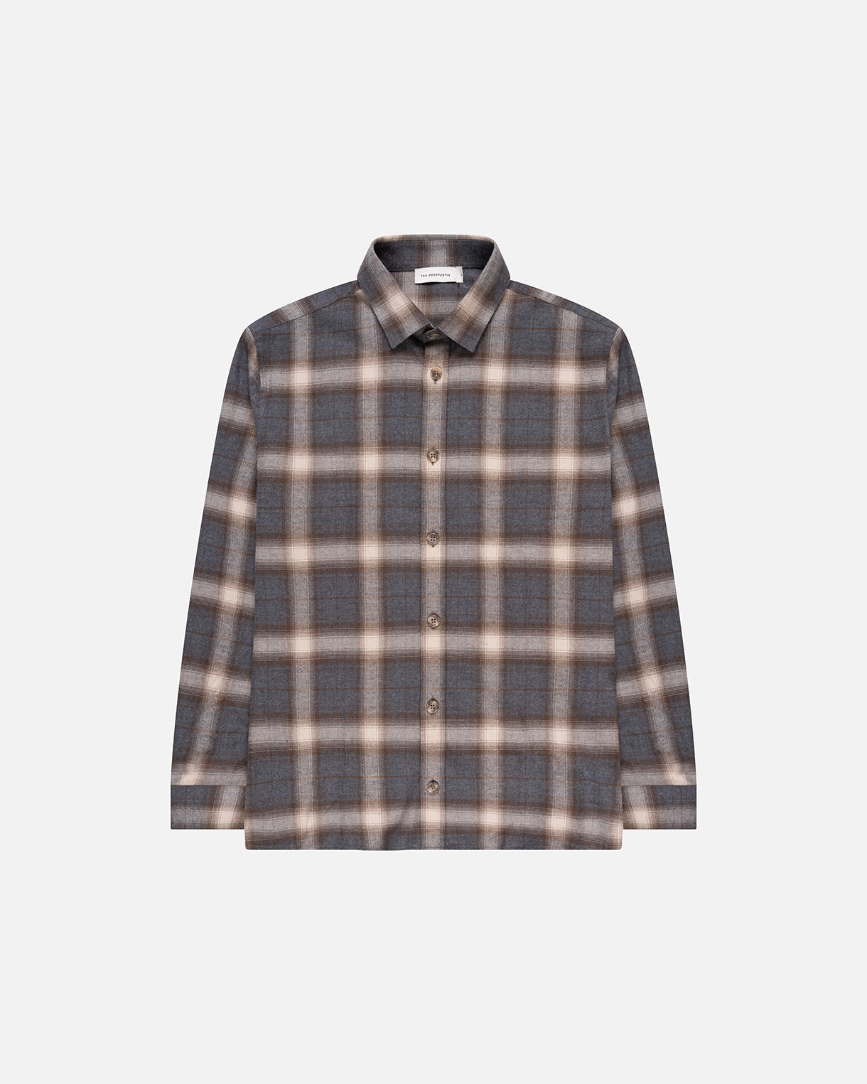 GOODPEOPLE Sammie camicia a quadri grigia cotone