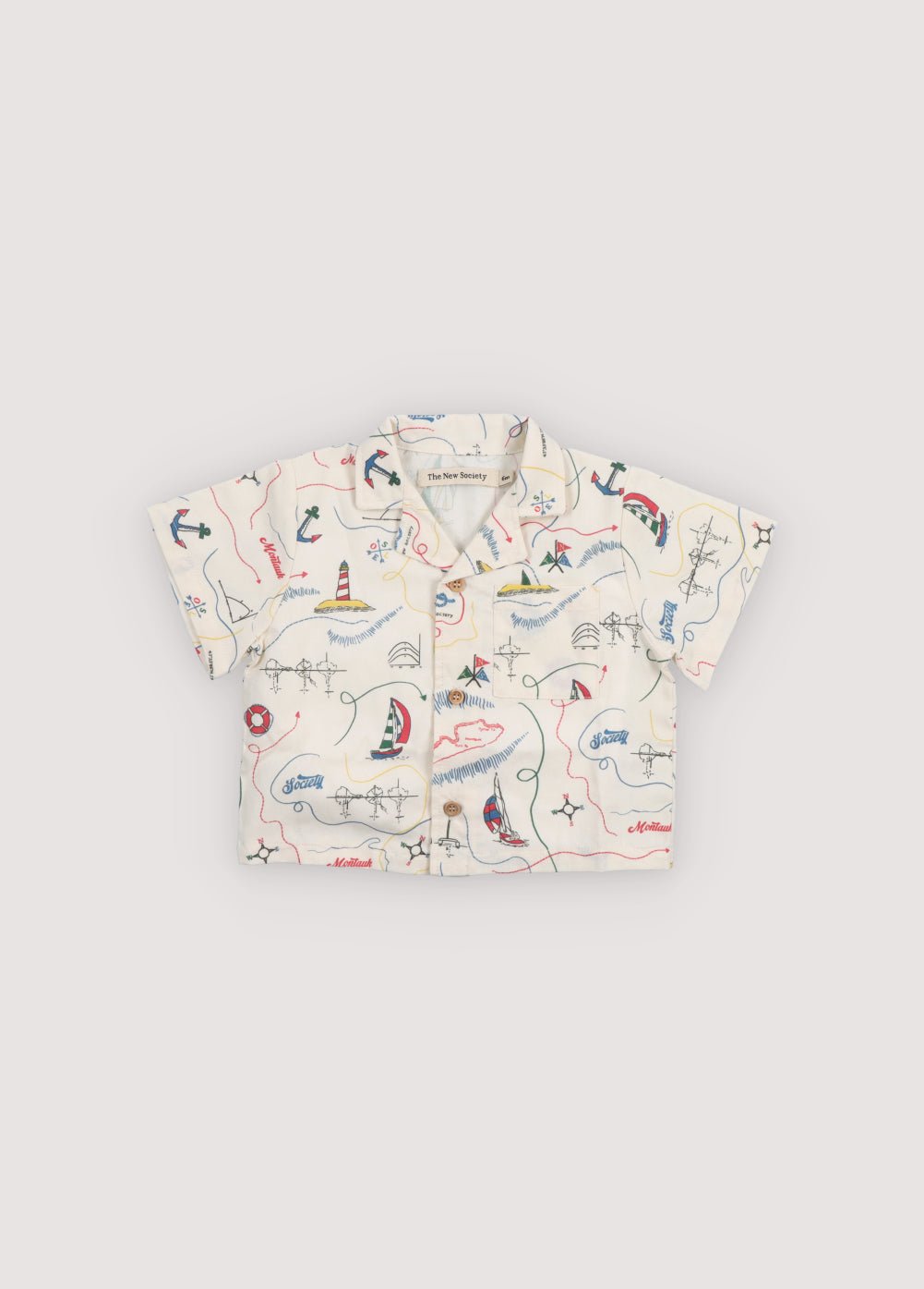 The New Society Clove Camicia Neonato 6 Mesi Cotone Mappa