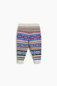 The New Society Caia pantaloni neonato jacquard lana