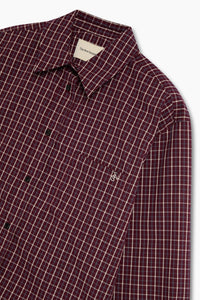 THE NEW SOCIETY Flair Winetesting Check camicia quadri cotone