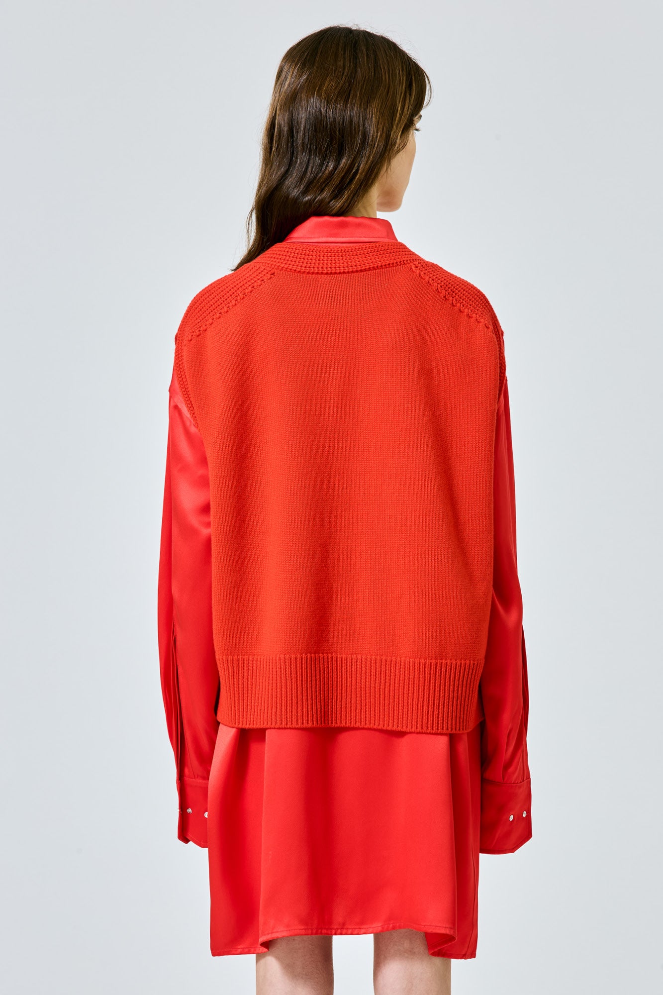 Sa Su Phi top cashmere scollo a V rosso