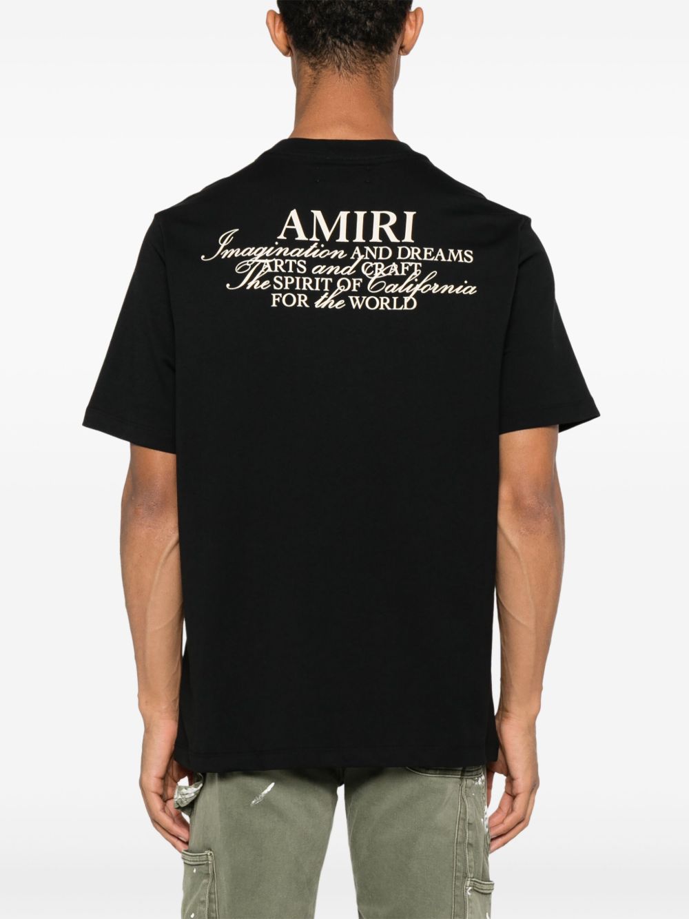 Amiri AMJYTE1198 t-shirt nera logo uomo cotone