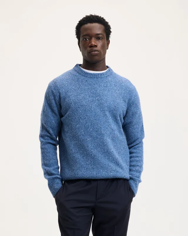 Goodpeople Kookai maglione blu denim misto lana