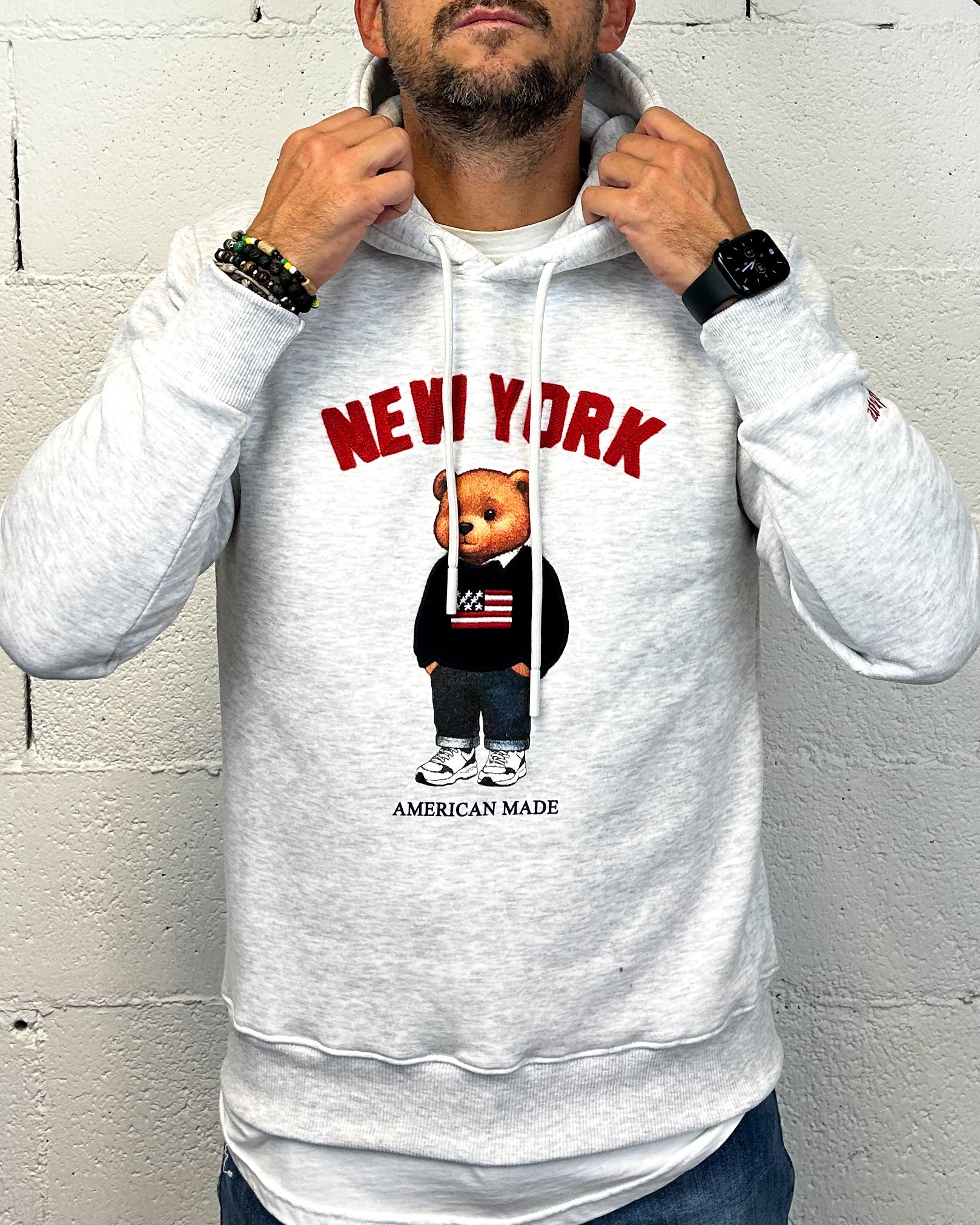 ONLYONE SUPERCULTURE New York felpa grigio ink vestibilità regolare