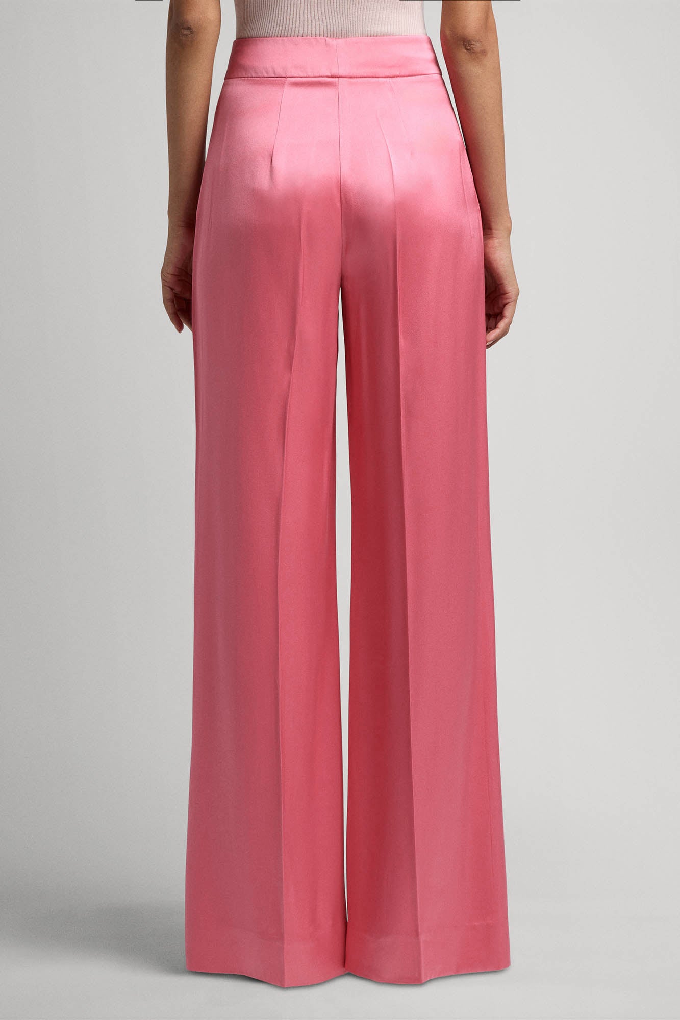 Sa Su Phi Andrea Pantaloni Dritti Rosa Peonia Satin
