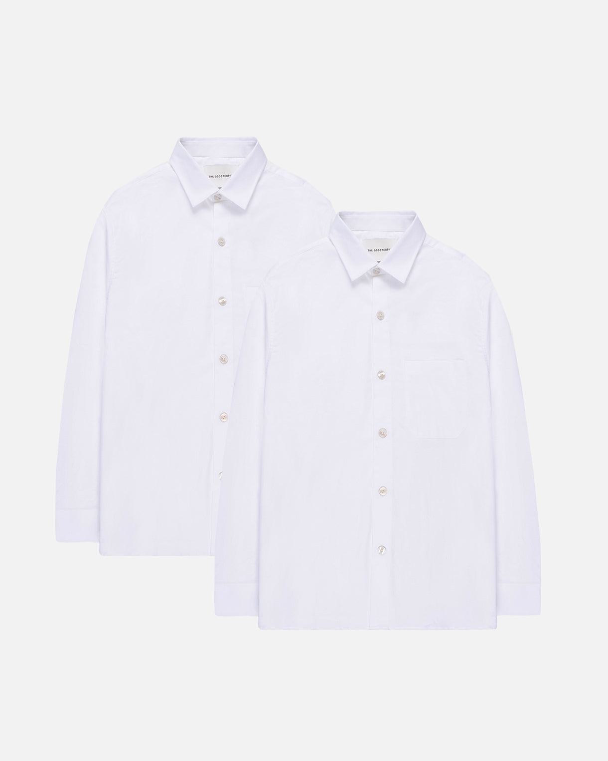 Goodpeople Sox camicia bianca cotone 2 pezzi