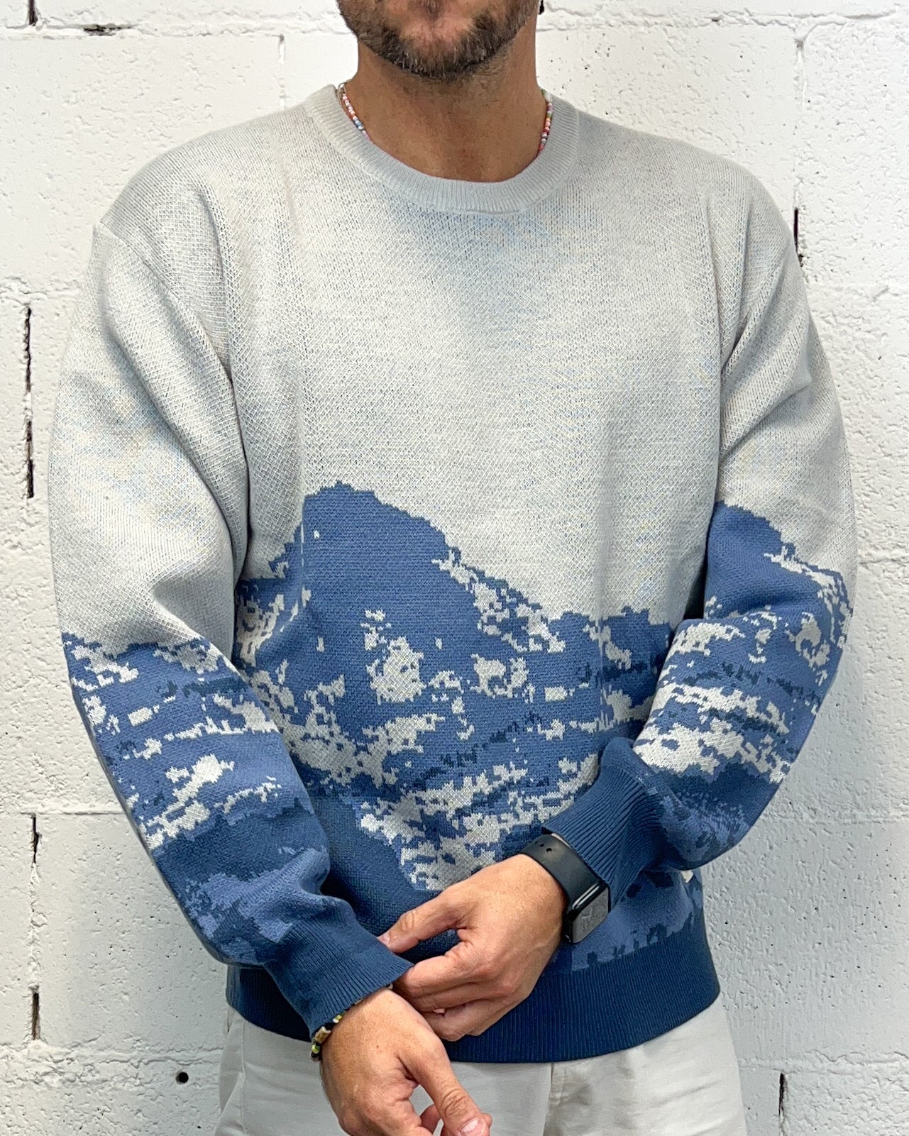 Gianni Lupo Fantasy maglione azzurro regolare