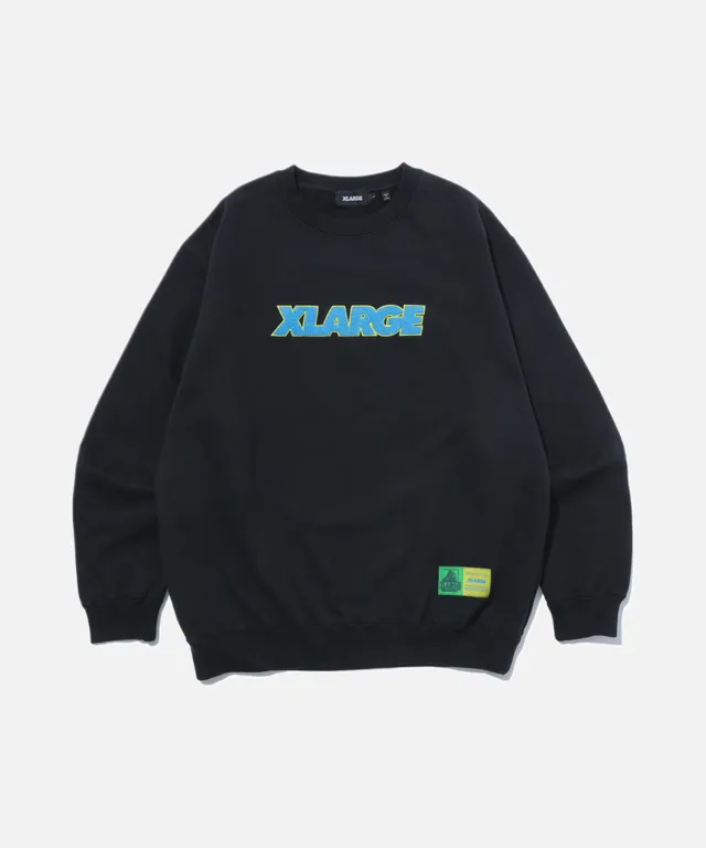 X-Large Standard Logo Colors felpa girocollo nera cotone