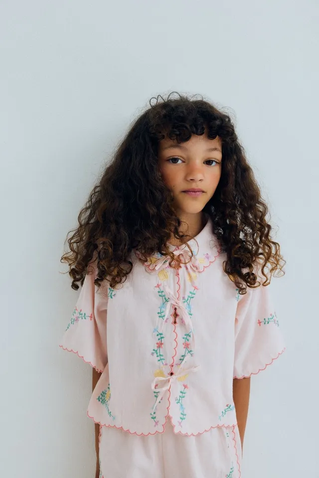 THE NEW SOCIETY Orchid Blouse blusa Petal Pink cotone