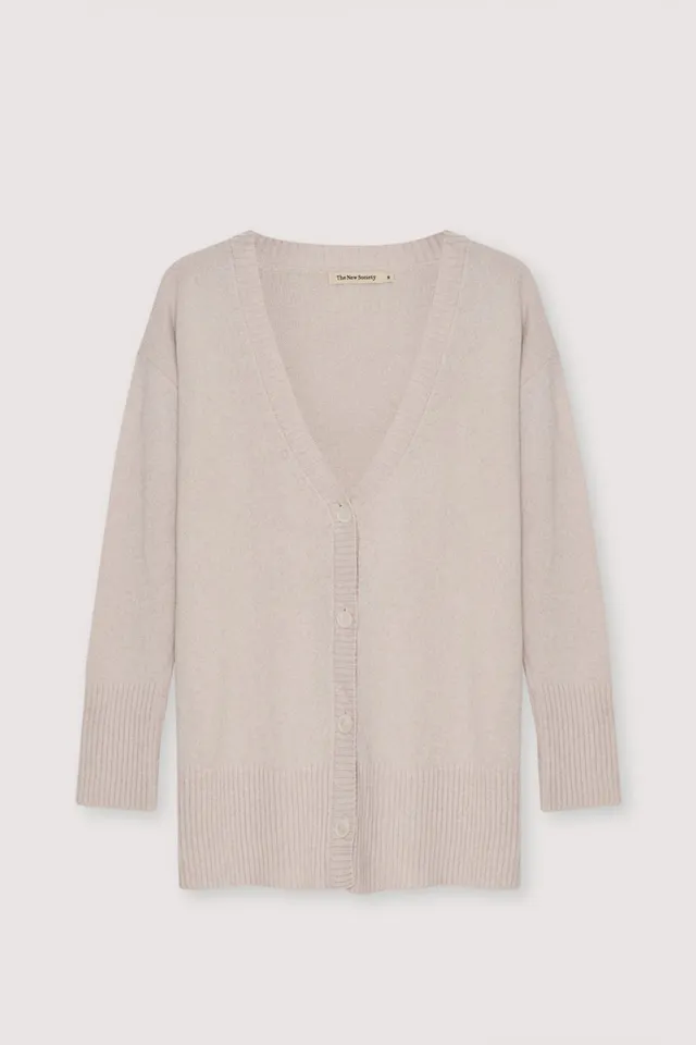 THE NEW SOCIETY Agatha Woman Cardigan cardigan bianco cashmere