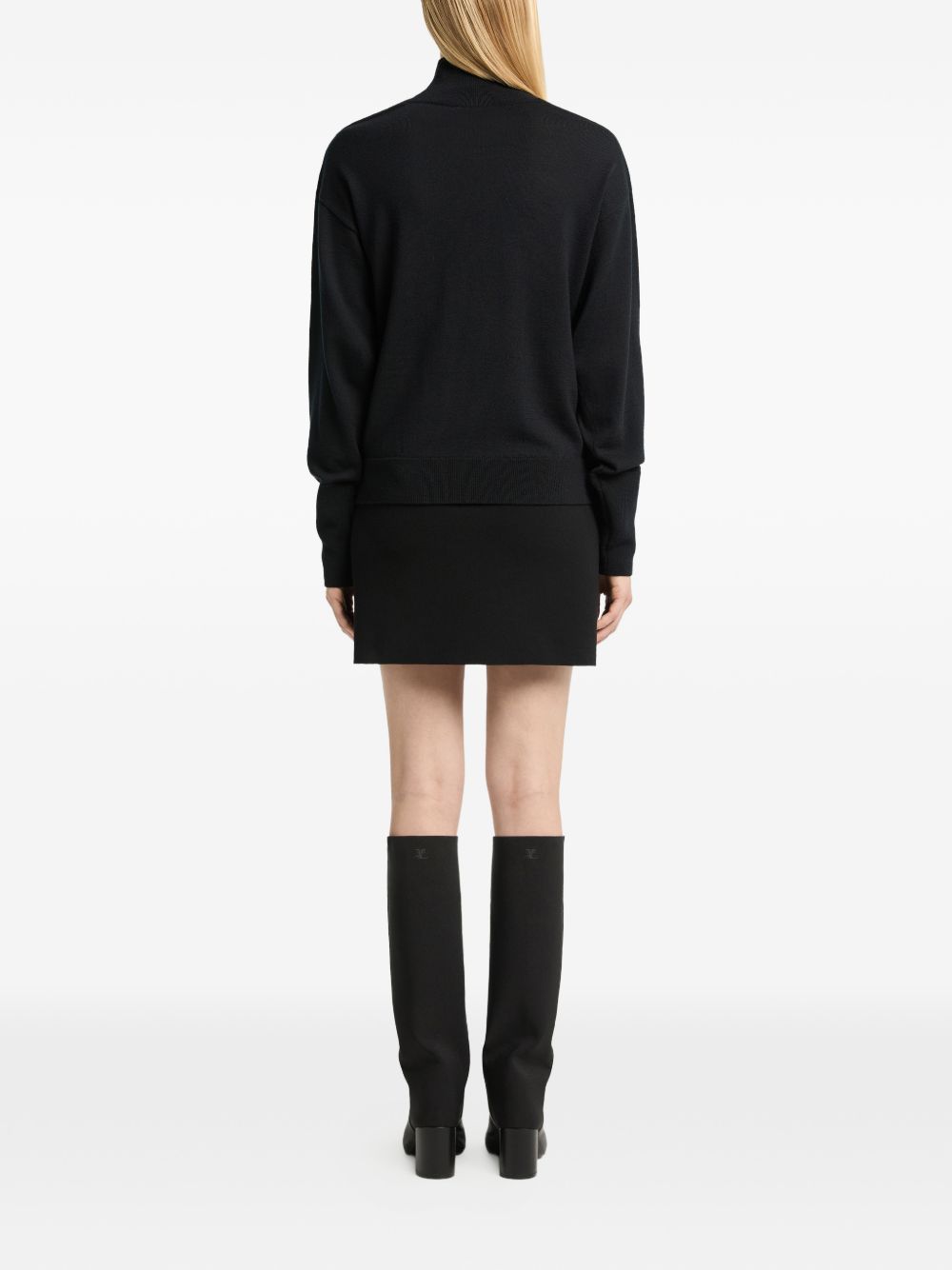 Courreges 326MPU281FI0085 maglia nera donna
