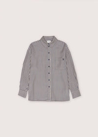 The New Society West camicia donna blu navy righe Tencel