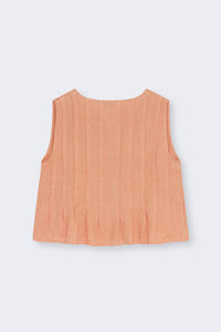 The New Society Melissa camicia donna pesca lino con lacci