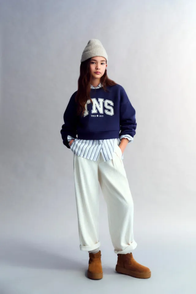 The New Society Nicol pantalone velluto bianco