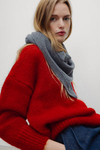 The New Society Breeze bandana donna grigio chiaro cotone