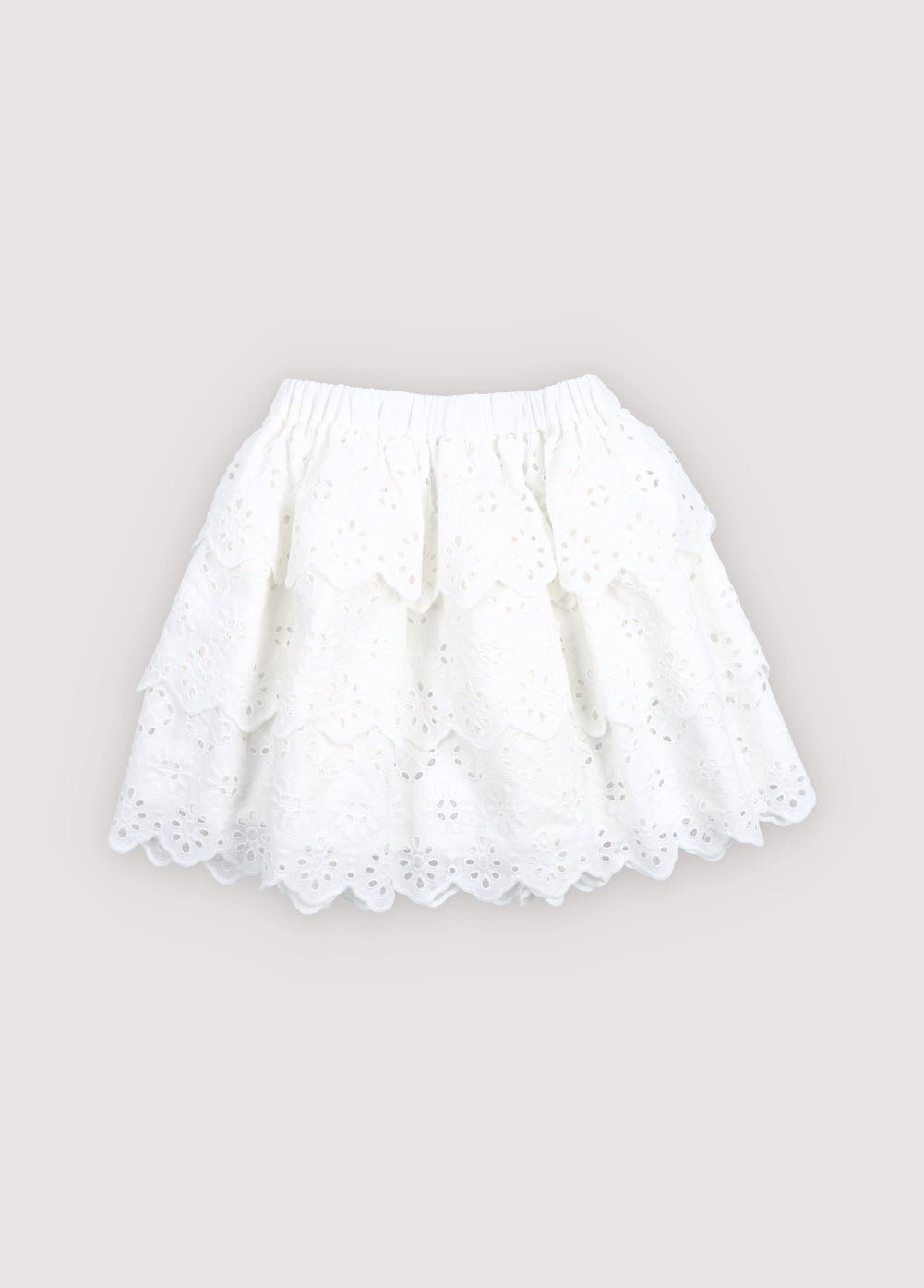 The New Society Sakura Teen Skirt Pure Cloud gonna 12 anni ricamata