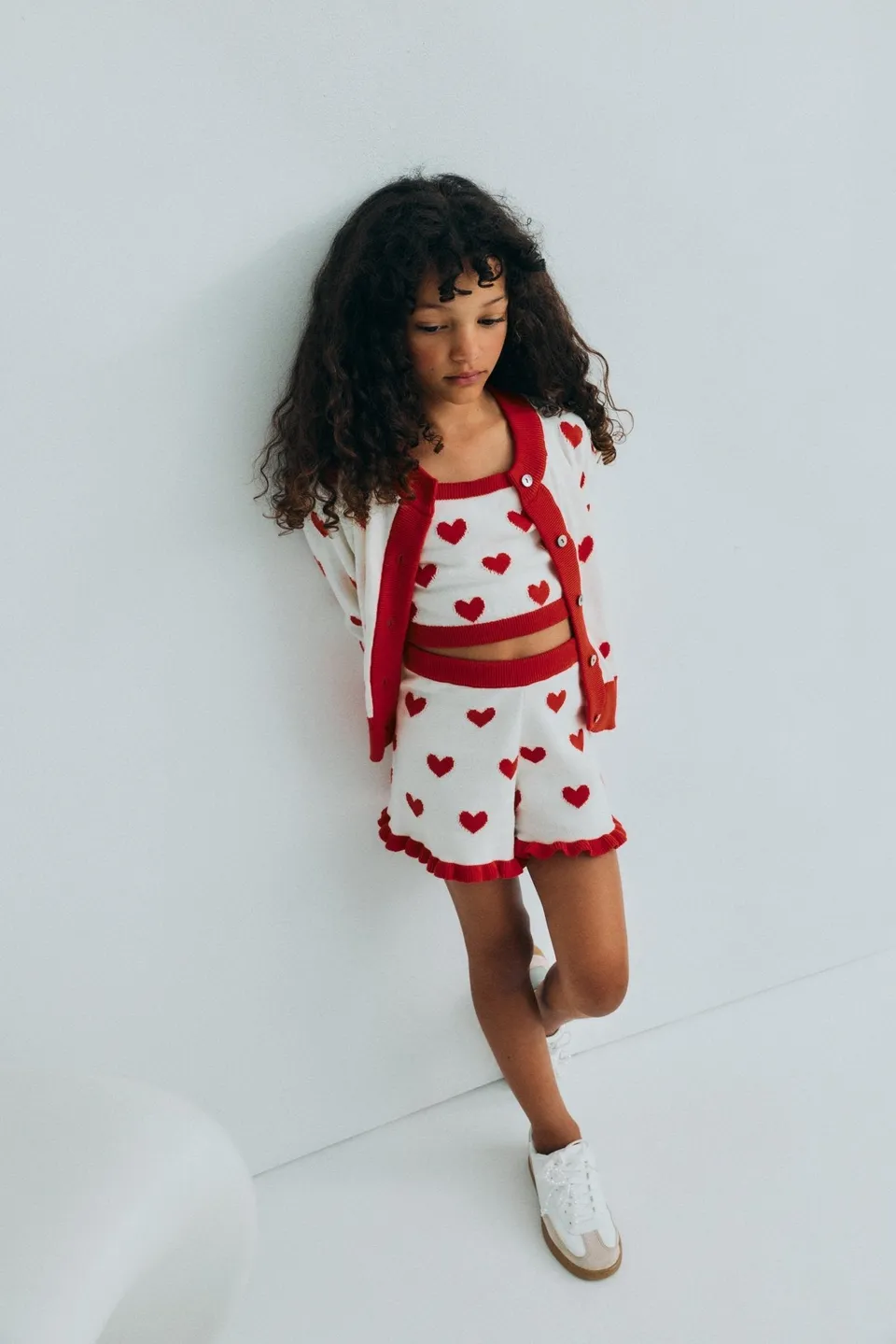 THE NEW SOCIETY Maqui Short pantaloncini Hearts Jacquard