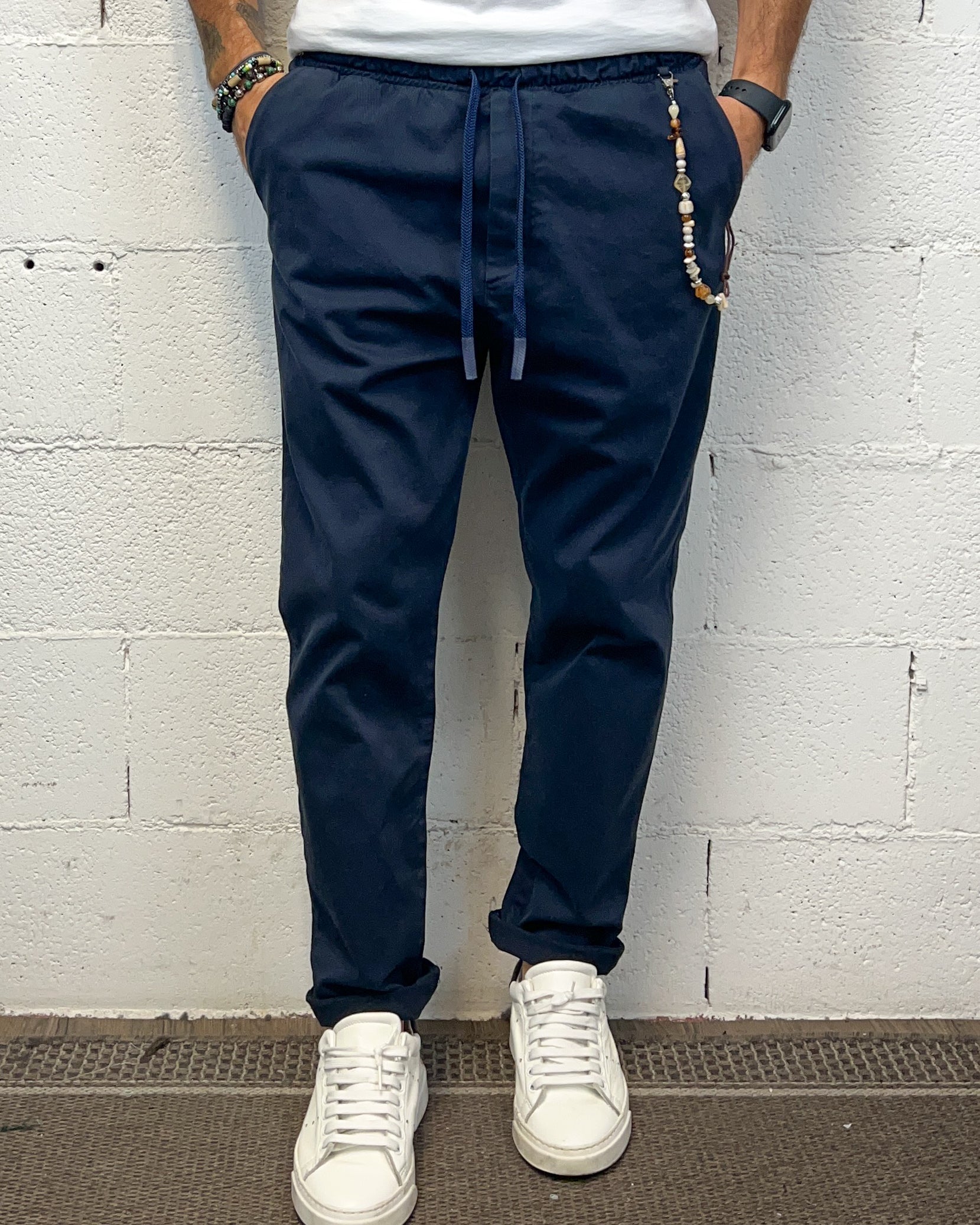 ONLYONE OVER-D Pantalaccio Denim Uomo Blu Navy