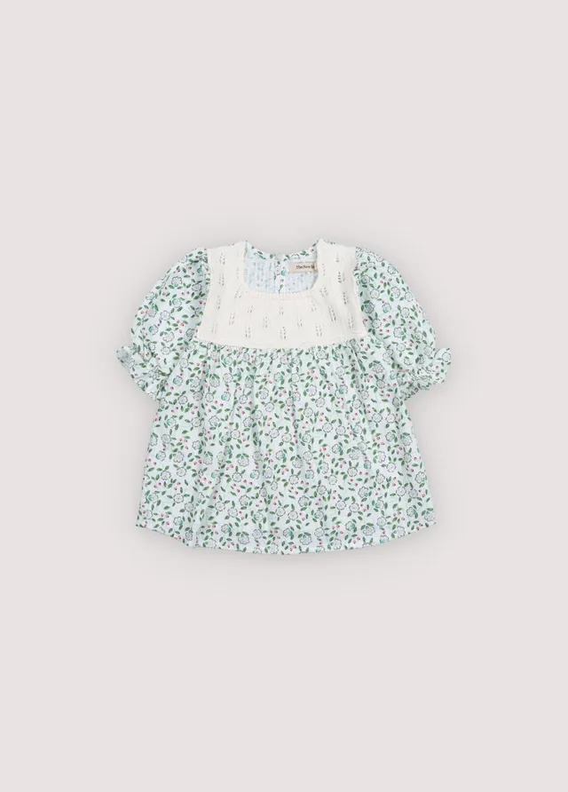 The New Society Tanatos blusa bambina 6 anni cotone fiori