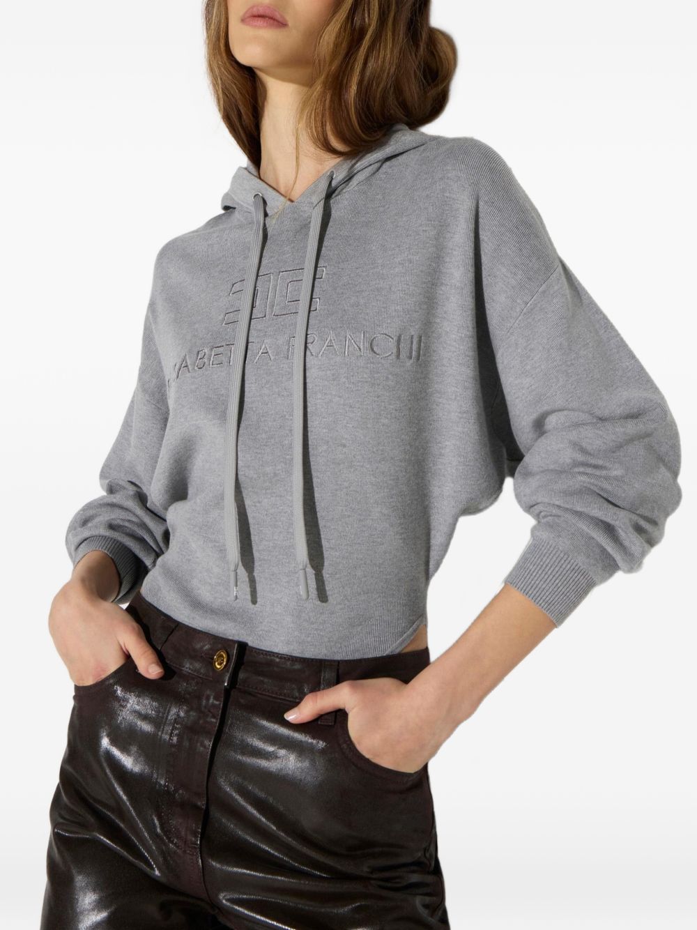 Elisabetta Franchi BK87S66E2 top grigio melange