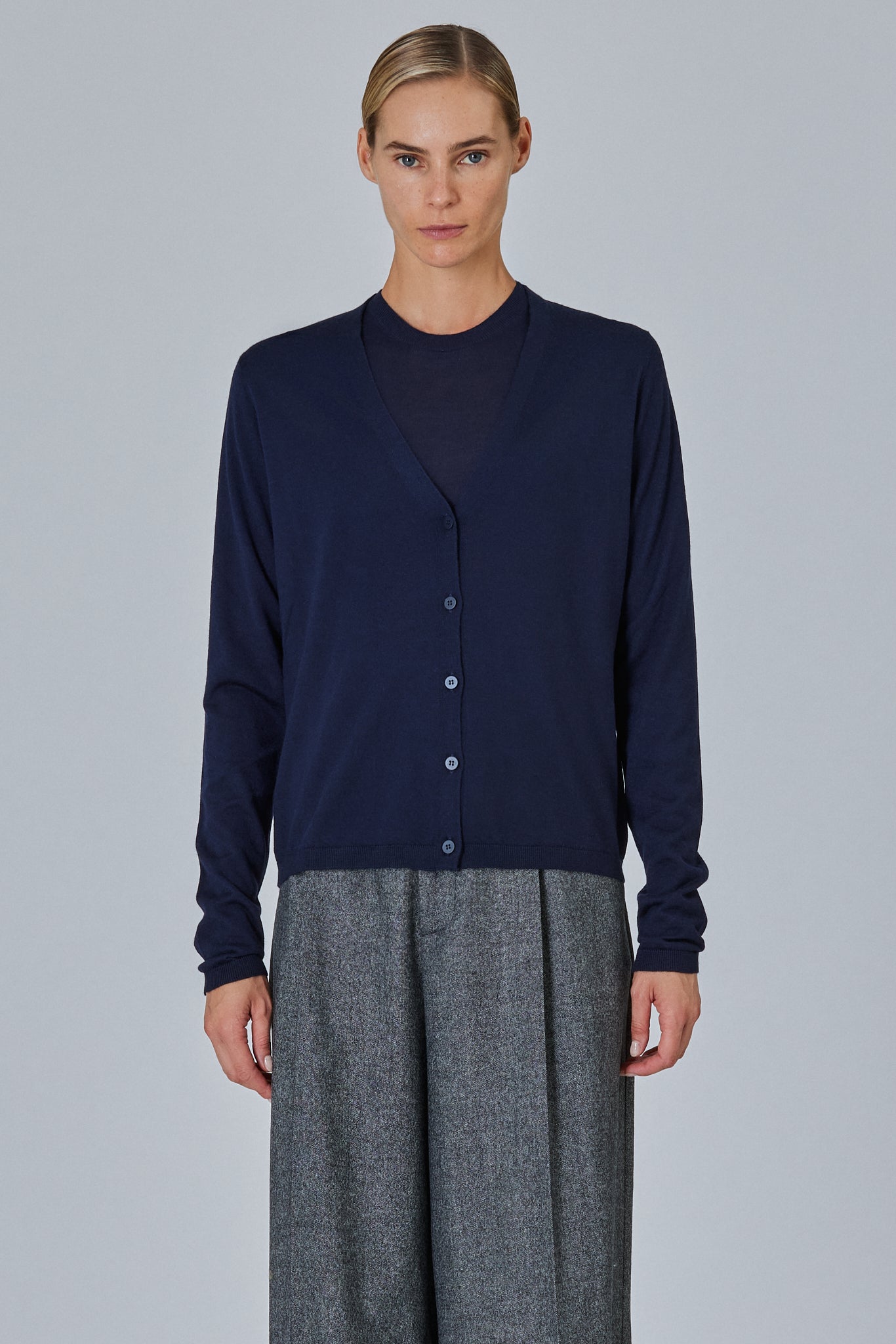 Sa Su Phi Plain Stitch cardigan bottoni leggero