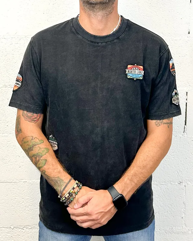 Gianni Lupo Patch Black t-shirt nera regolare