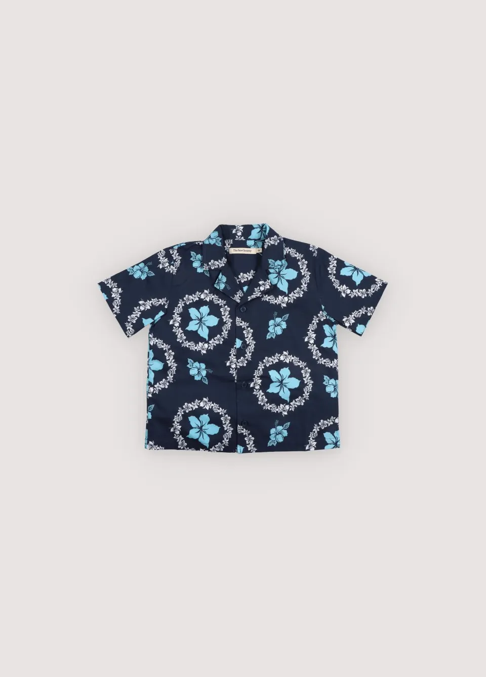 The New Society Dionisio camicia bambino fiori blu 6 anni