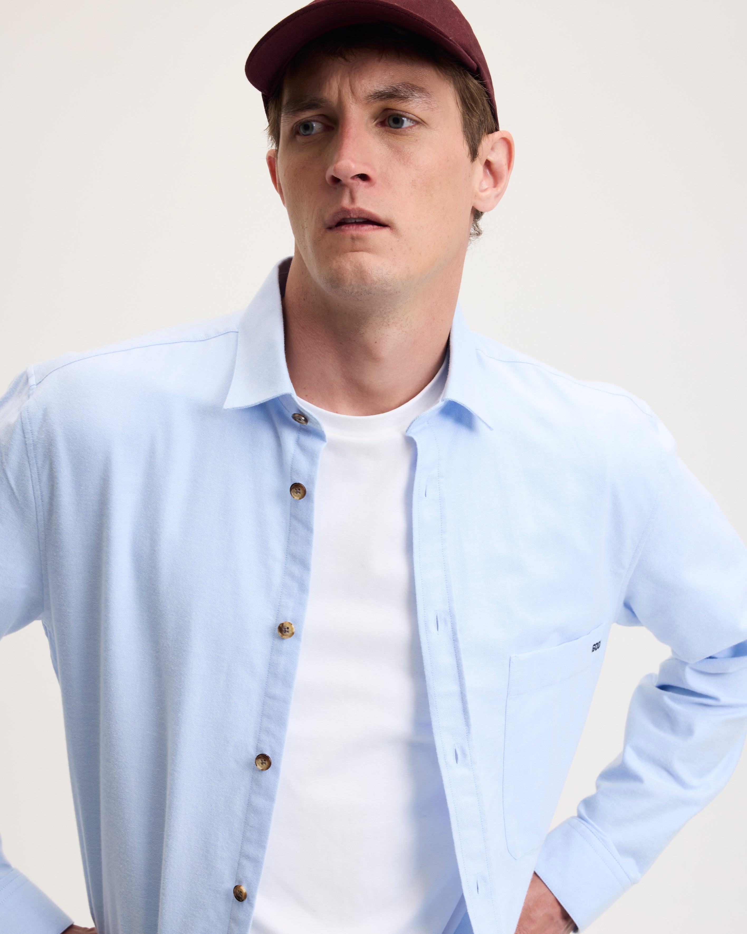 Goodpeople Sebastian camicia azzurra cotone