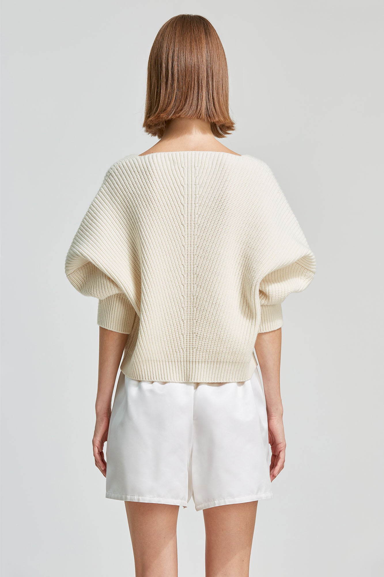 Sa Su Phi maglia a V maglione cashmere avorio