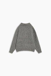 The New Society Solin Polo donna lana grigio melange caldo