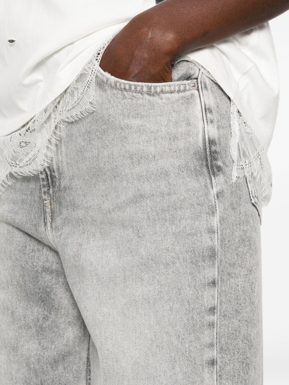 Dondup DP784 jeans donna grigio topo