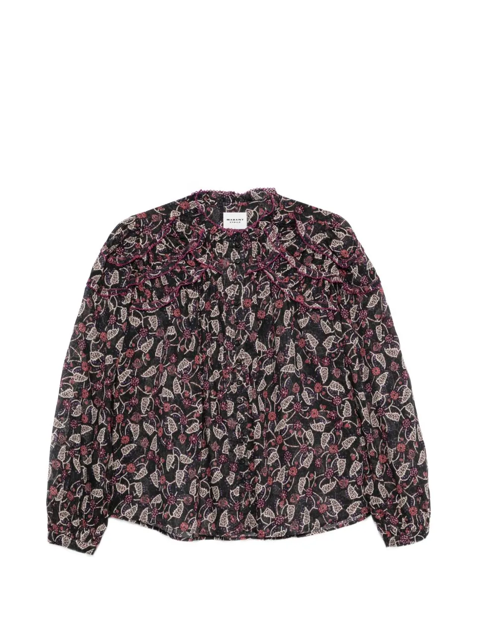 Marant Étoile HT0681FA top nero lampone donna