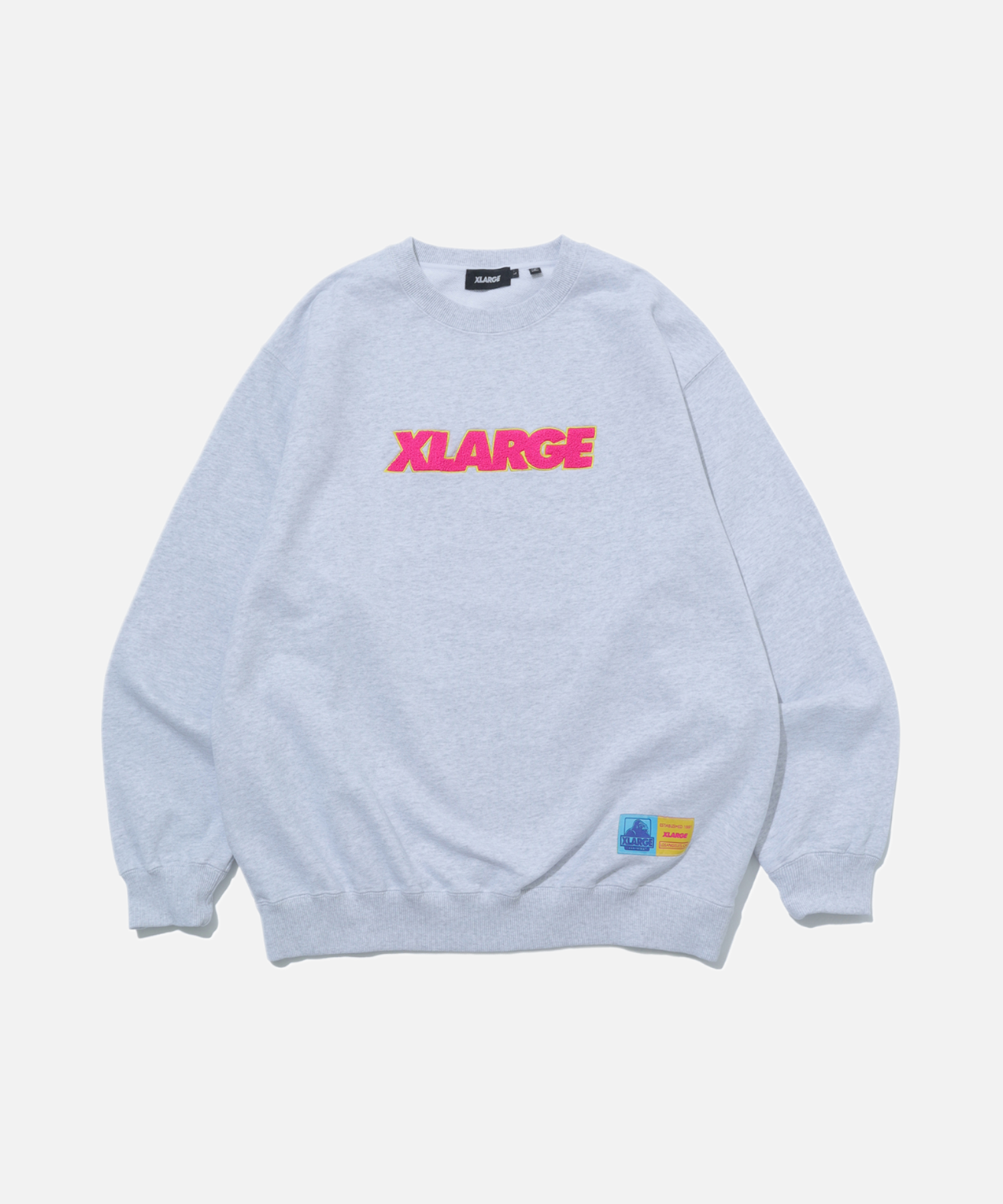 X-Large Standard Logo Colors felpa girocollo nera cotone